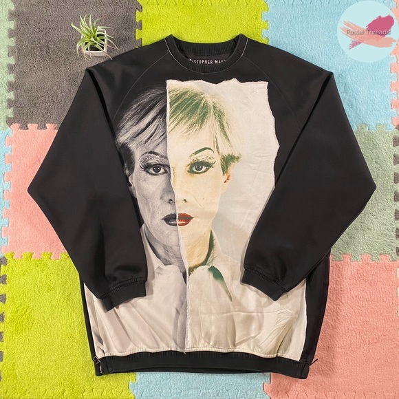 NWOT Rare Christopher Makos Ports 1961 Black Andy Warhol Drag Queen Sweatshirt